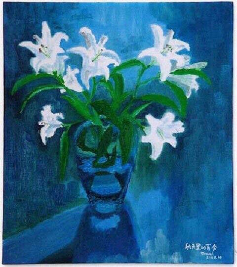 音乐才子窦唯的画。