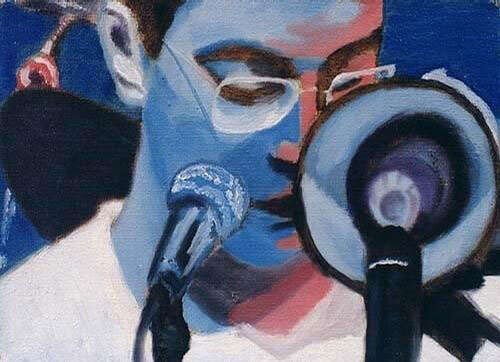 音乐才子窦唯的画。