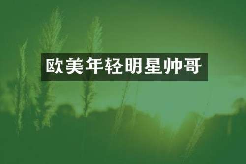 欧美年轻明星帅哥