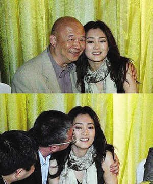 哪怕是贵为天后的巩俐，陪客时也免不了被客人毛手毛脚