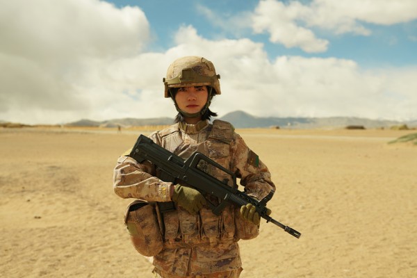 入伍后的王凯馨。受访者供图