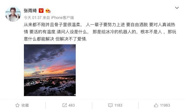 真霸气！张雨绮拒绝被贴“人设标签”：那玩意解决不了爱情