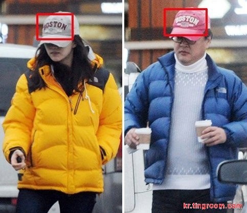 两人曾拍戴情侣帽