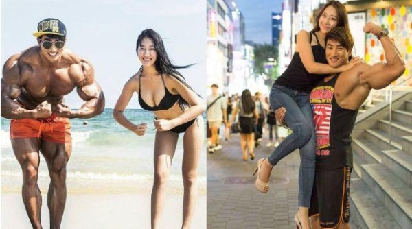 盘点肌肉巨兽黄哲勋与女粉丝合照,轻松将她抗在肩上!