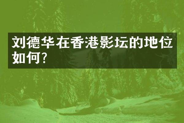 刘德华在香港影坛的地位如何?