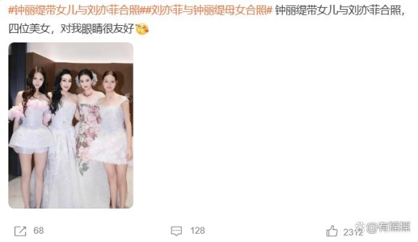 刘亦菲与钟丽缇母女同框：一场跨越时光的美丽邂逅