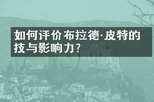 如何评价布拉德·皮特的演技与影响力？