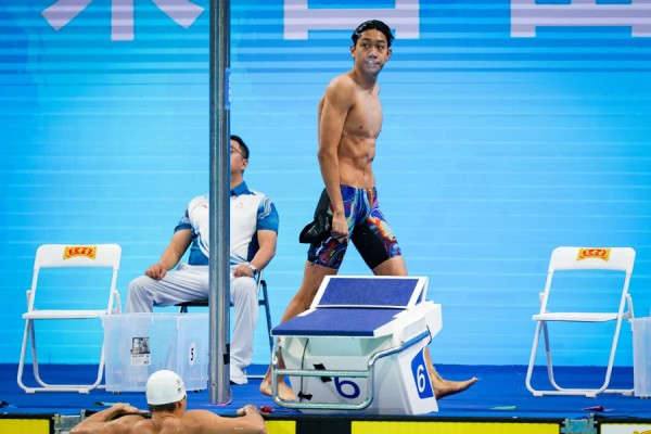 在预赛中，张展硕以3分49秒92排名第二晋级决赛（王竟成摄）