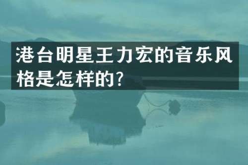 港台明星王力宏的音乐风格是怎样的？
