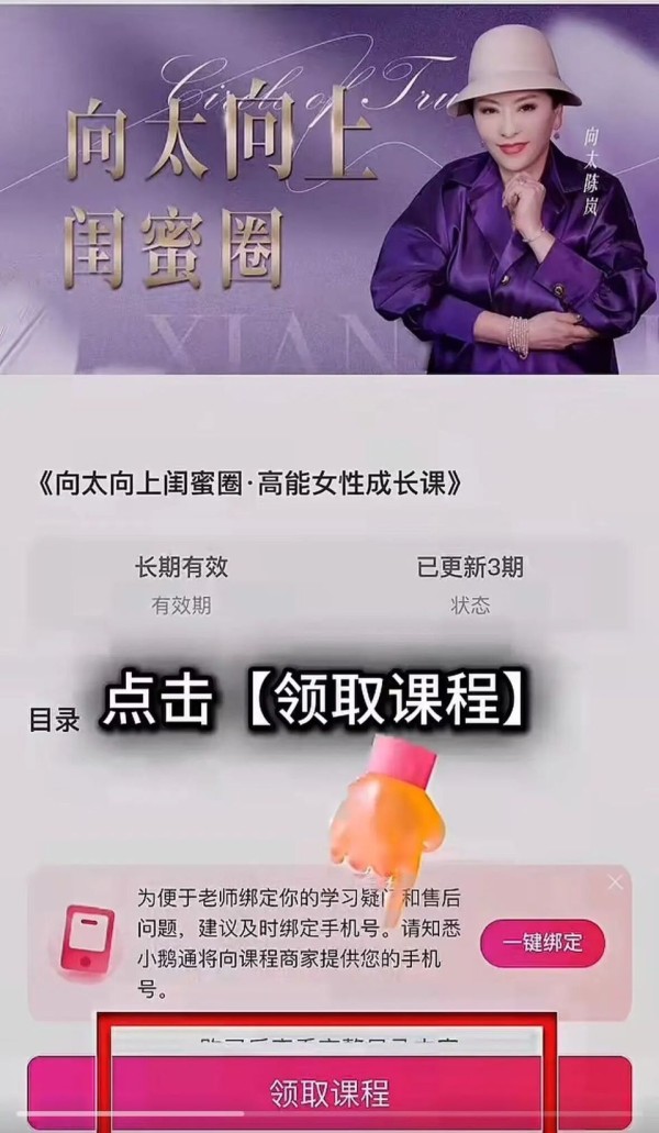 向太陈岚售卖“向上社交”课，售价599元，已卖出近1500份