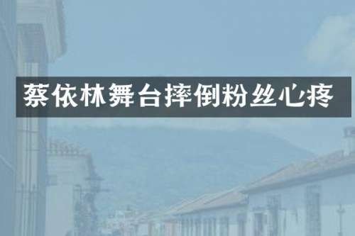 蔡依林舞台摔倒粉丝心疼