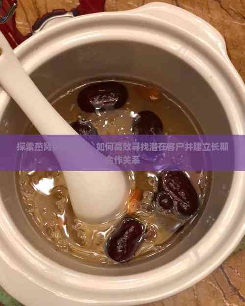 探索燕窝销售渠道:如何高效寻找潜在客户并建立长期合作关系