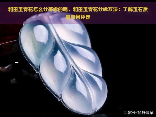 和田玉青花怎么分等级的呢,和田玉青花分级方法:了解玉石质量如何评定