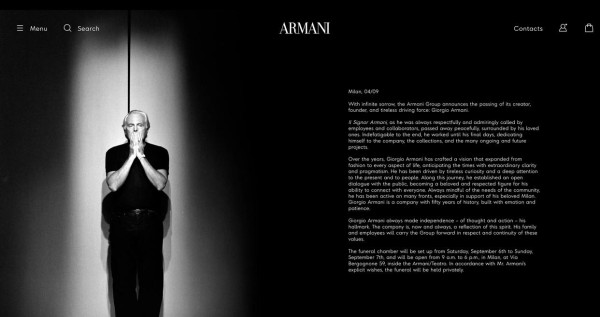 91 岁乔治・阿玛尼去世 百亿遗产由家族团队继承