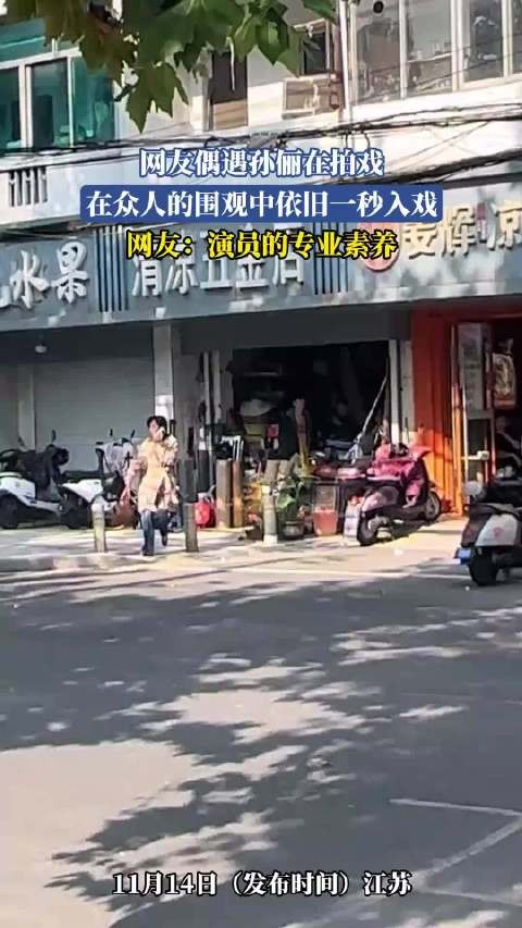 网友偶遇孙俪在拍戏,在众人的围观中依旧一秒入戏!