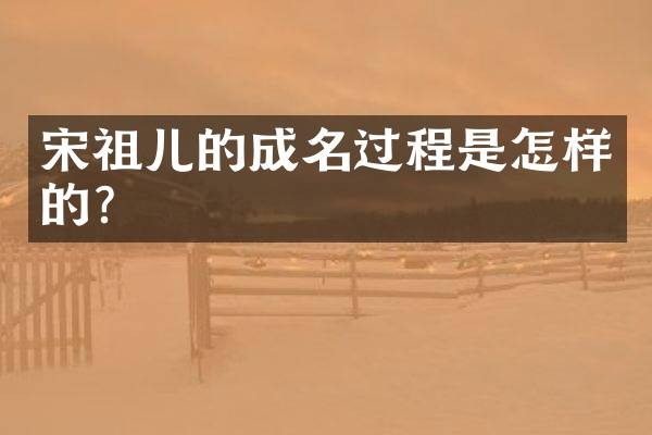 宋祖儿的成名过程是怎样的?