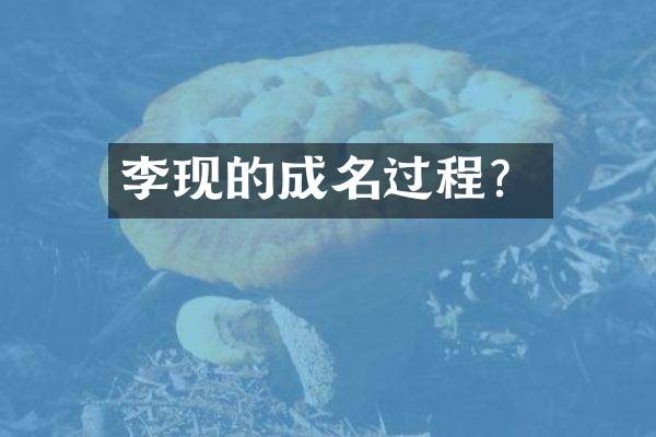 李现的成名过程?