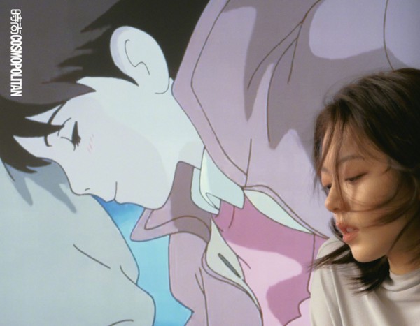 赵今麦登COSMO11月刊封面，紫色彩铅绘出危险迷人感