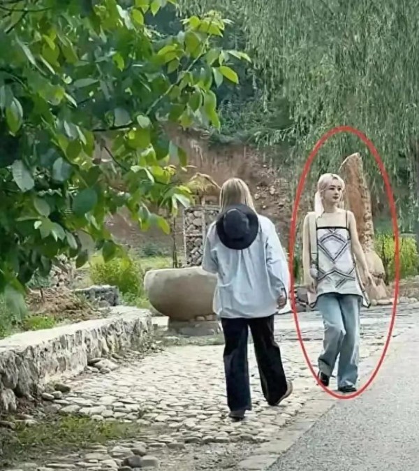 赵丽颖户外散步被偶遇,网友吐槽身材五五分,和我们普通人差不多