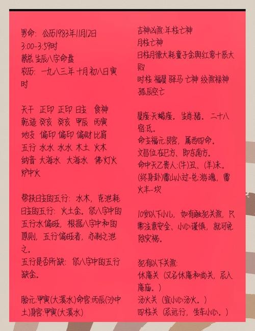 明星出生的八字命理如何 命理