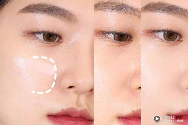 明星透明裸妆教学！化妆师技巧“反向C字”提亮面中是重点，底妆更通透、不泛油光