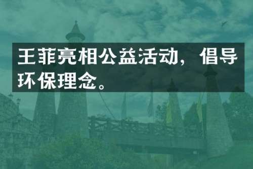 王菲亮相公益活动，倡导环保理念。