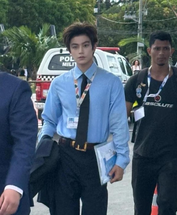 丁禹兮中英文宣传环保 低调亮相显专业态度