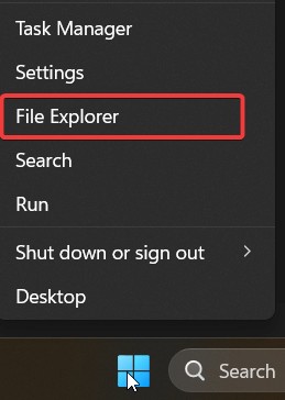 Get Help With File Explorer in Windows-open file explore using right-click start