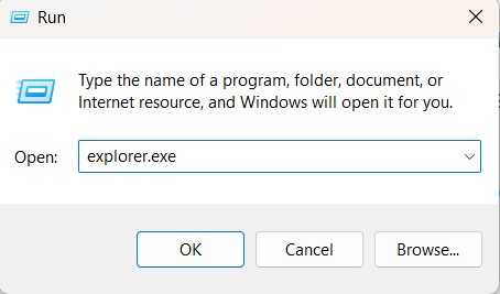 Get Help With File Explorer in Windows-open file explorer using Run