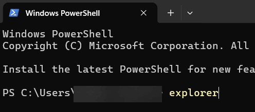 Get Help With File Explorer in Windows-open file explorer using powershell