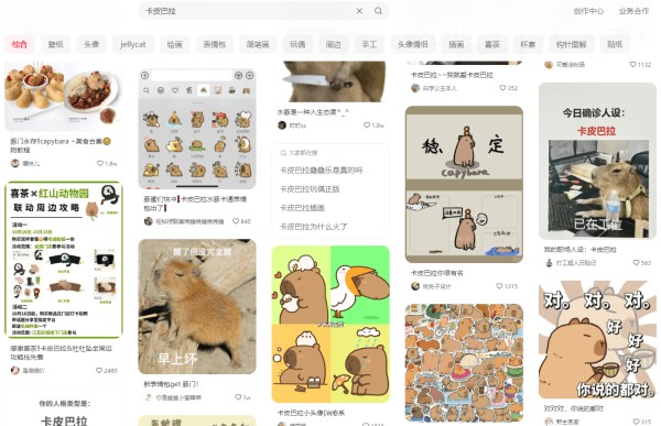 话题浏览破1亿！如何牵手新顶流“卡皮巴拉”？小红书数据来分析