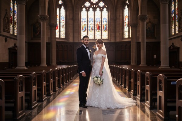 使用 Nano Banana 生成与明星的结婚照