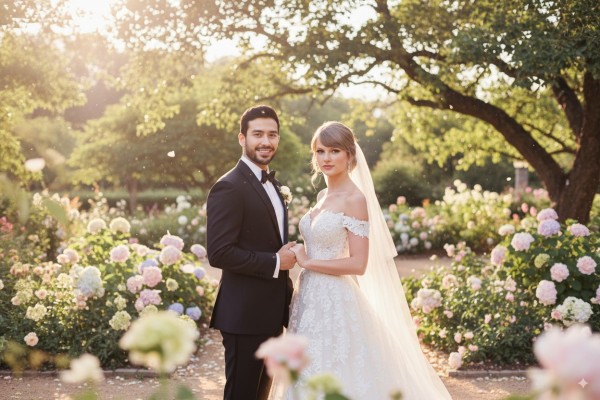 使用 Nano Banana 生成与明星的结婚照