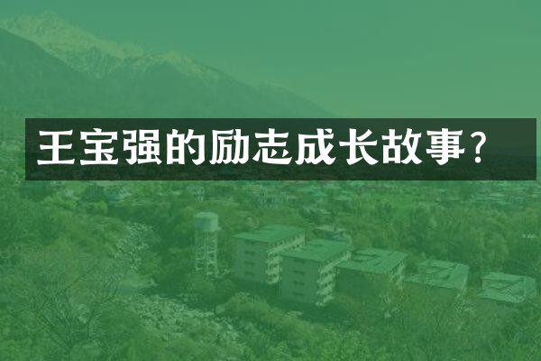 王宝强的励志成长故事？