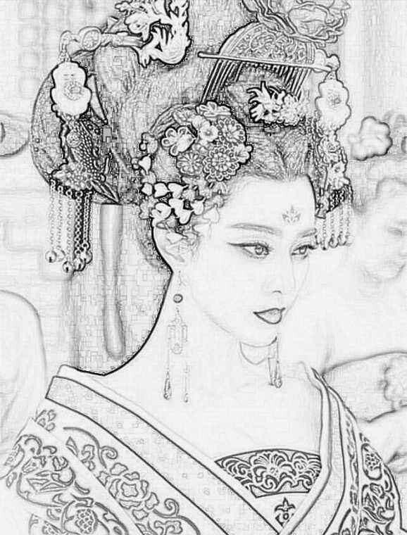 娱乐圈古装手绘美女，范冰冰霸气，刘亦菲仙气，还有一个让人心疼