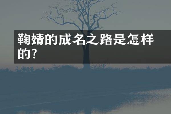 鞠婧祎的成名之路是怎样的？