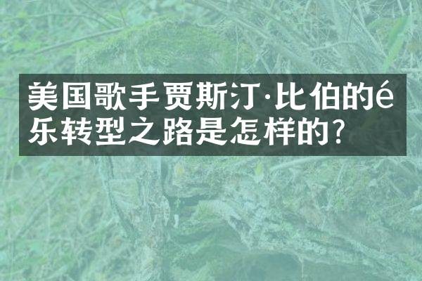 美国歌手贾斯汀·比伯的音乐转型之路是怎样的？
