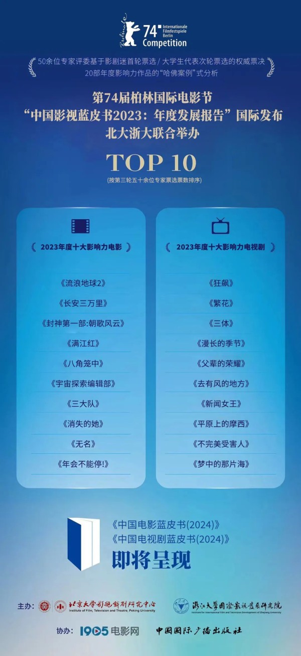 2023年度中国十大影响力电影｜电视剧重磅发布