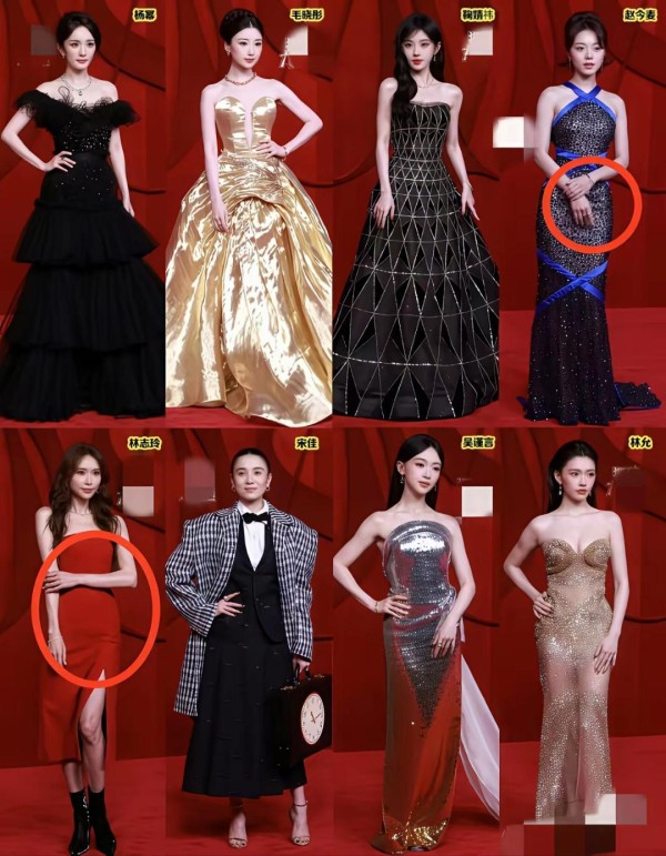 这张慈善芭莎红毯的女明星造型拼...@深听传梦身的动态