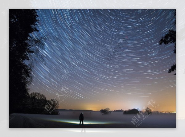星流迹明星夜光天空繁