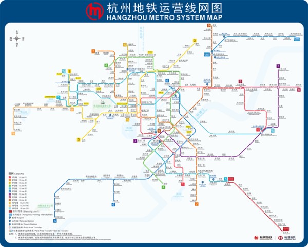 杭州地铁线路图，2025最新杭州地铁线路图，杭州地铁地图
