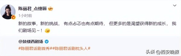 陈丽君官宣话剧首秀:化身女版“天才小说家”卡图兰!