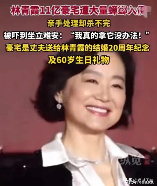 林青霞崩溃了!12月7日,有媒体报道林青霞香港的豪宅被蟑螂入侵