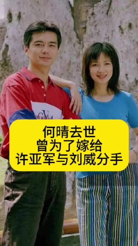 何晴去世!曾为了嫁给许亚军与刘威分手