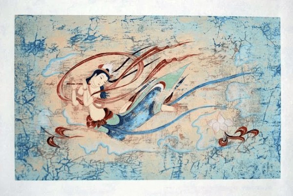 吕文扬绘画大师以岩彩技法重现敦煌壁画神韵