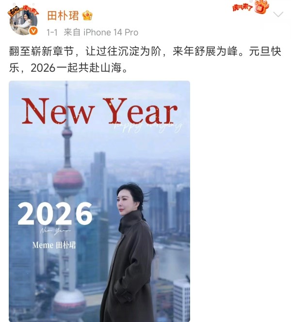 网传田朴珺王石婚变？女方跨年发单人照社交平台删光两人合影