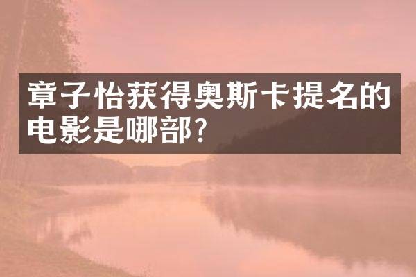 章子怡获得奥斯卡提名的电影是哪部？