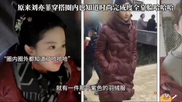 笑拥了,原来圈内也知道刘亦菲的穿搭出圈了哈哈!