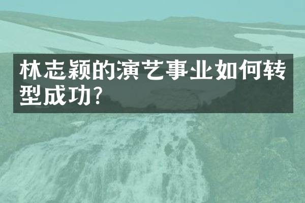 林志颖的演艺事业如何转型成功？