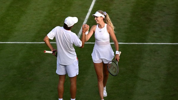 Katie Boulter of Great Britain and partner Alex De Minaur of Australia set to play at Paris 2024